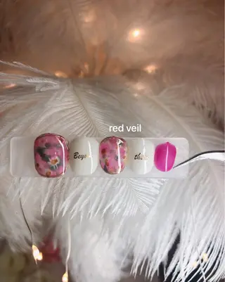 ミディアム ネイル 長さ出し専門 nynaのネイルデザイン