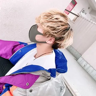 ショート カラー メンズ 🔷横浜1のパーマ 職人🔷将太郎のヘアスタイル