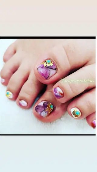 カラー ネイル Chérinail 爪のお手入れのネイルデザイン