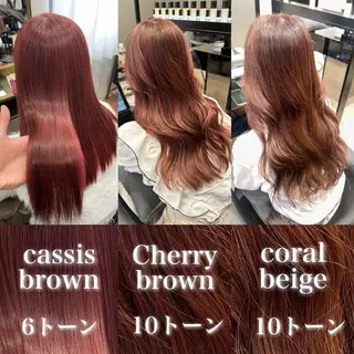 ロング カラー 井本翔太.髪質改善. ベージュ.グレージュのヘアスタイル