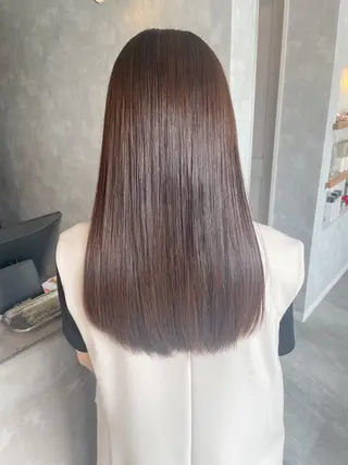 セミロング カラー 吉田 明弘のヘアスタイル