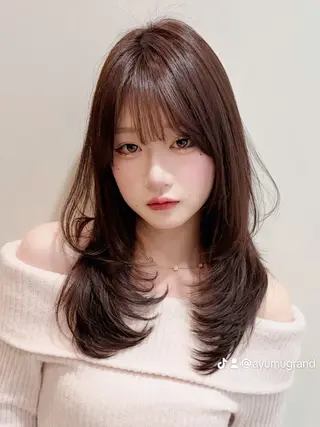 セミロング 🌼アユム/レイヤー ハッシュカット🌼のヘアスタイル