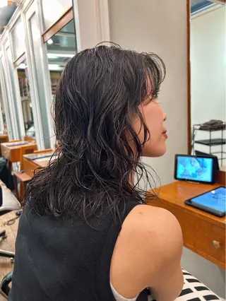 ミディアム パーマ ショートカット／パー マ🫧kotoneのヘアスタイル