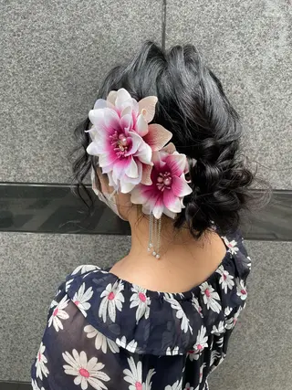 セミロング ヘアアレンジ SHANTi 飯塚 ヘアセット/髪質改善のヘアスタイル