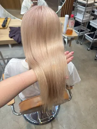 ミディアム 🫧髪質改善/Wカラ ー 暖色 🌸桜🌸のヘアスタイル