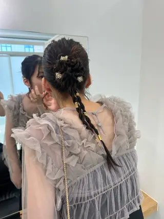 セミロング ヘアアレンジ レイヤー/ナチュラル 💐nao.のヘアスタイル