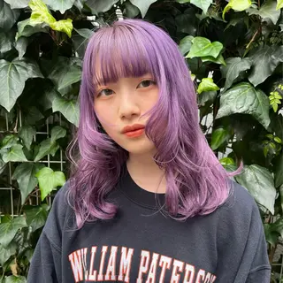 セミロング カラー ヘアアレンジ ボブハイトーン🦖 デザインMAMIのヘアスタイル