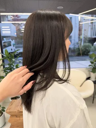 セミロング カラー 表参道/赤み無し 透明感 colorのヘアスタイル