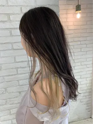 セミロング カラー 韓国ヘア/艶カラー /田中悠佑のヘアスタイル