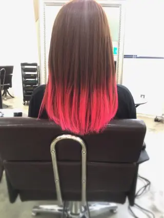 ミディアム セミロング ロング カラー 佐々木 政徳のヘアスタイル