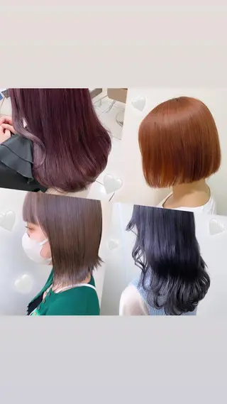 ミディアム カラー エクステ指名数 No.1💖ゆい🌈のヘアスタイル