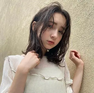 ミディアム カラー 渋谷/韓国風 西原直樹のヘアスタイル