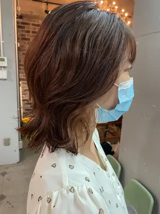 ミディアム カラー パーマ 🍀アレンジ簡単ヘア ☘️石田万里奈🍀のヘアスタイル