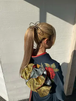 ロング ヘアアレンジ 新谷 桃子のヘアスタイル