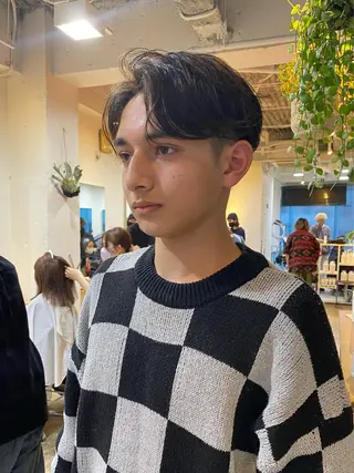 ショート パーマ メンズ JINKIメンズ特化 メンズカットパーマのヘアスタイル