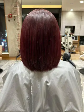 ミディアム カラー パーマ 新宿✨顔周りカット 韓国ヘア/坂本亜裟海のヘアスタイル