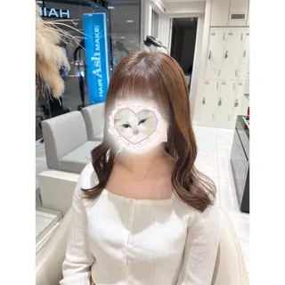 セミロング カラー 韓国ヘア 🎀中川綾乃🎀のヘアスタイル