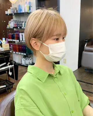 ショート 縮毛矯正/ショート/ レイヤー/畑中正敏のヘアスタイル