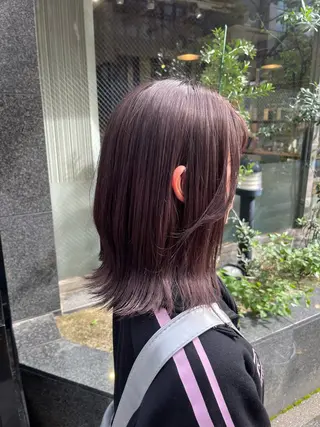 ミディアム カラー ヘアアレンジ みわ/博多 ブリーチ/メンズヘアのヘアスタイル