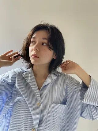 ミディアム カラー パーマ CEINE＋ officialのヘアスタイル