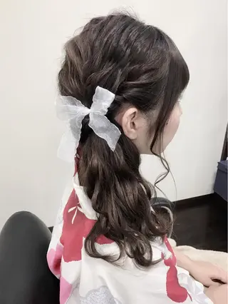 セミロング ヘアアレンジ 沢田 瞳のヘアスタイル