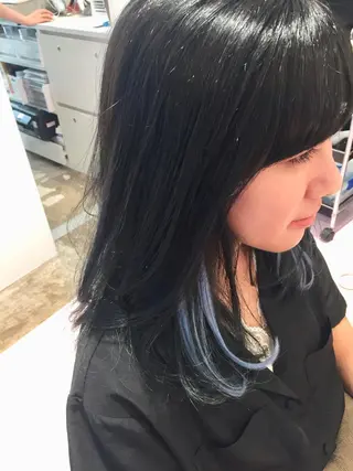 ミディアム 所渉/韓国レイヤー /ウルフカットのヘアスタイル