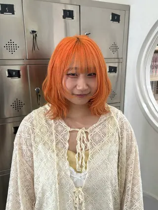 カラー 抜け感ヘア໒꒱ブリー チ໒꒱chihanaのヘアスタイル