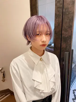 ショート カラー デザインパーマ 藤田和樹のヘアスタイル