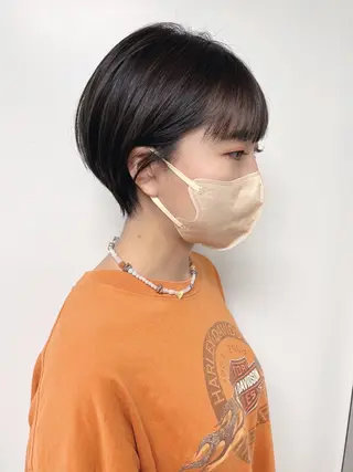 ショート morio from london所属・松岡彩華 ボブ /グレージュのヘアスタイル