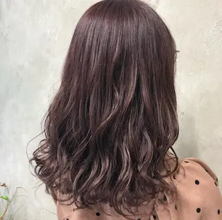 ミディアム カラー パーマ ヘアアレンジ メンズ 艶ピンク*ヘアセット 🌙shioriのヘアスタイル