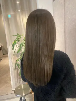 セミロング ✨色持ちの良い艶 カラー✨蟹江真世のヘアスタイル