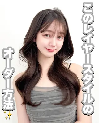 ロング カラー 韓国ヘア　紗希 🦋のヘアスタイル