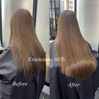 ロング カラー シールエクステ特化 ハイトーン、NANAのヘアスタイル