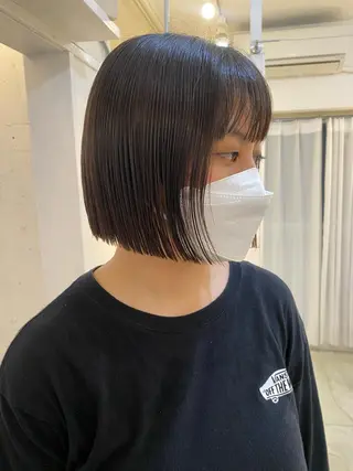 ショート ブリーチなしカラー ダブルカラーエクステのヘアスタイル