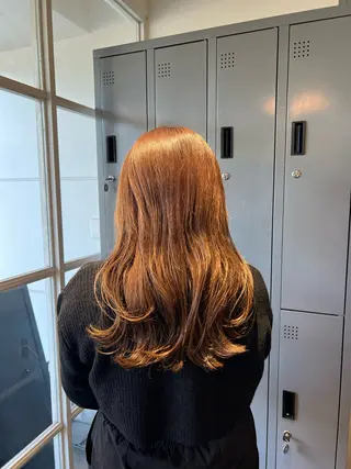 セミロング カラー ワタナベ モカ🦢ダブルカラーのヘアスタイル