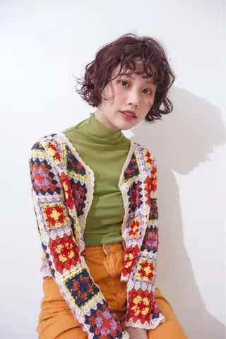 ショート パーマ ヘアアレンジ 成田 悠里【鶴見 BONECCA】のヘアスタイル