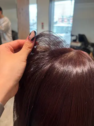 ミディアム カラー 小木曽 里華のヘアスタイル