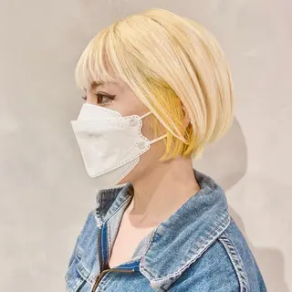 ショート カラー 🤍髪質改善➕透明感 カラー🤍川上葵のヘアスタイル