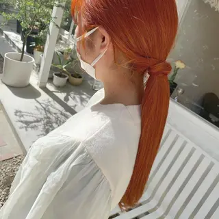 ロング カラー ヘアアレンジ ブリーチカラーが人気 onnuのヘアスタイル