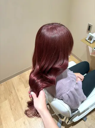 ロング カラー miwa♡暖色カラー 盛れる顔周り.ヘアメのヘアスタイル