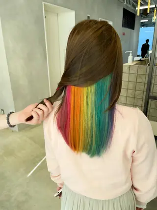 ロング カラー 🦋レイヤーカット ミドリカワ🦋のヘアスタイル