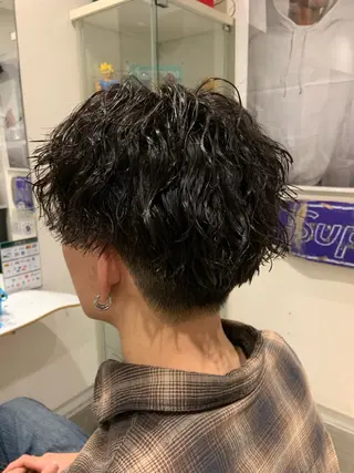 パーマ メンズ 原谷 一成のヘアスタイル