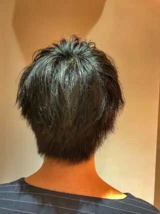 ショート カラー パーマ ヘアアレンジ メンズ 美髪矯正 Rioのヘアスタイル