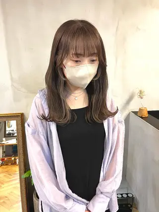 ロング カラー ヘアアレンジ esu西梅田所属・ena/ブリーチなし 透明感・レイヤー🎀のヘアスタイル