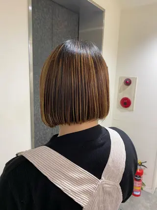 ミディアム カラー ヘアアレンジ ボブ /ニュアンス/ satomi🧸💖のヘアスタイル