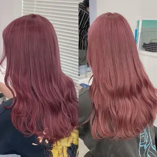 セミロング カラー 大人っぽ♡上品な暖色 ♡ブリーチなし♡のヘアスタイル