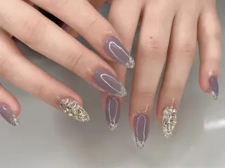 ネイル I-nailロング /ワンホン/キラキラのネイルデザイン