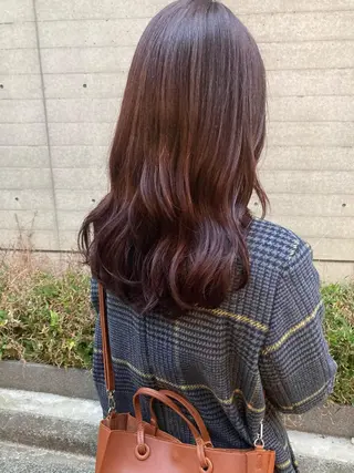セミロング ✨色持ちの良い艶 カラー✨蟹江真世のヘアスタイル