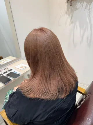 ミディアム カラー ほの カラー特化/ ブリーチ/ボブのヘアスタイル