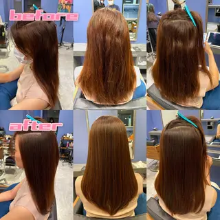 ロング パーマ ブリーチ縮毛矯正/ デサキ ショウヘイのヘアスタイル